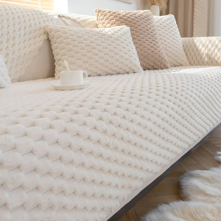 Honeycomb Sofa Cover – Non‑Slip Stain‑Resistant Couch Protector