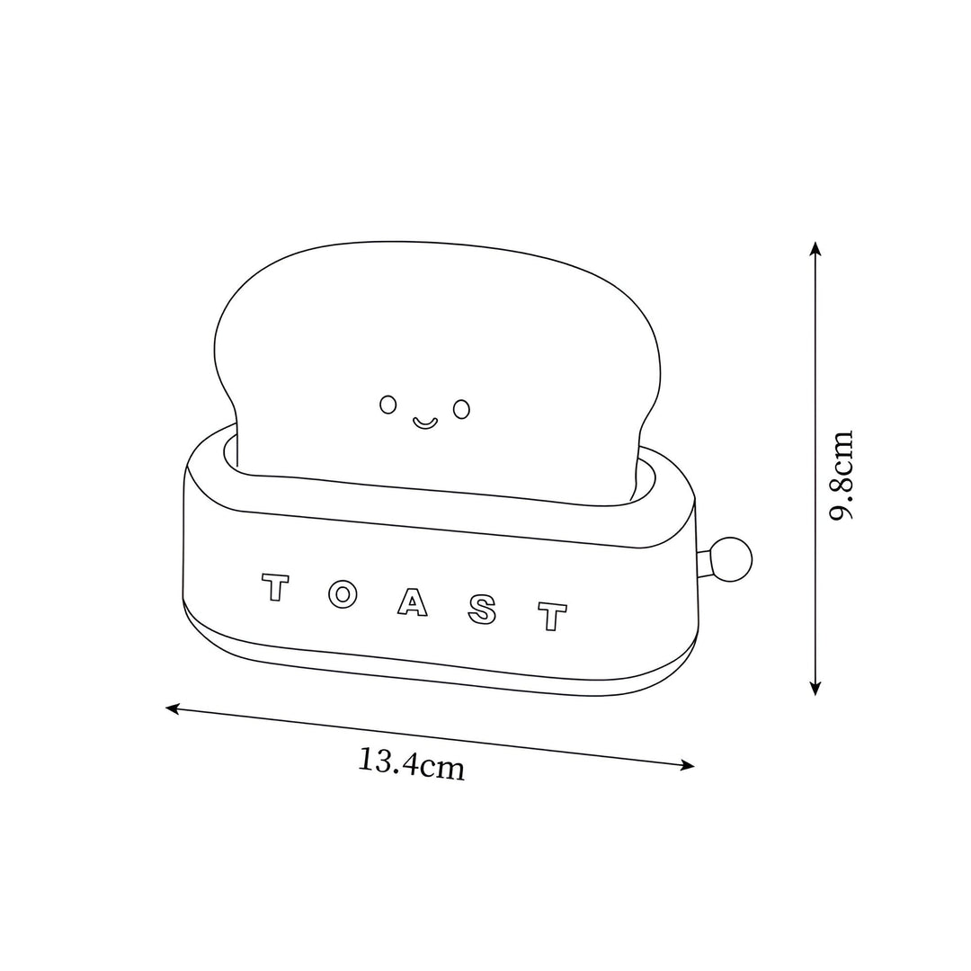 TinyToast Table Lamp – Portable Toaster-Shaped Night Light with Dimmable LED &amp; USB Port