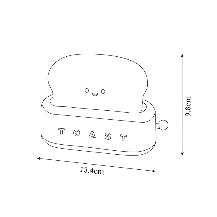 TinyToast Table Lamp – Portable Toaster-Shaped Night Light with Dimmable LED &amp; USB Port