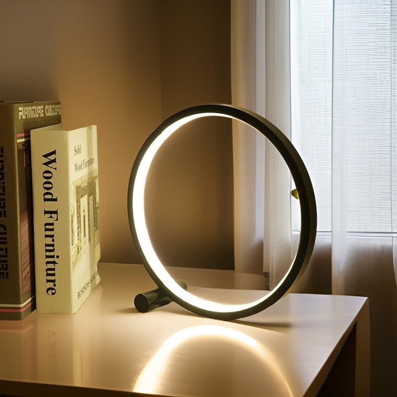 LED Minimalist Dimmable Round Table Lamp - RumiLight