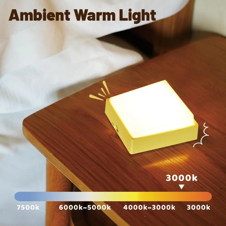 Wireless dimmable night light – Rechargeable with timer &amp; magnet attachment
