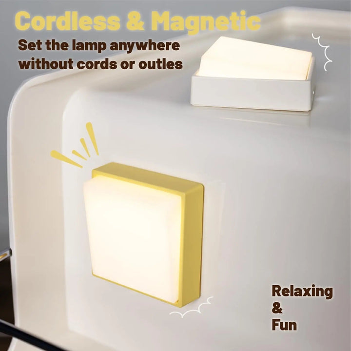 Wireless dimmable night light – Rechargeable with timer &amp; magnet attachment