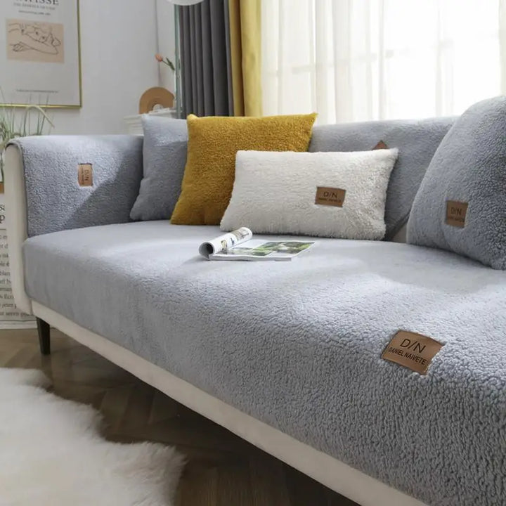 BowLift | Waterproof Thick Fuzzy Sherpa Fleece Non-slip Sofa Cover