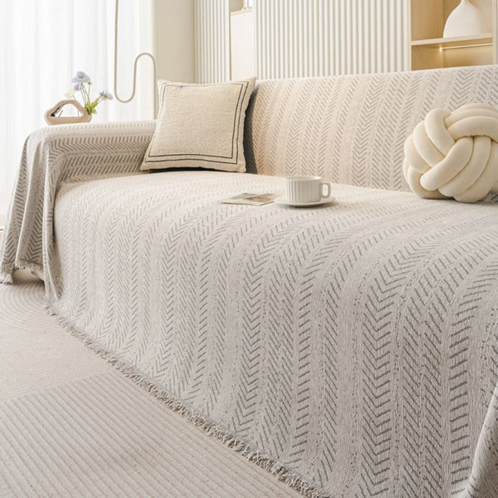 Scratch-resistant &amp; washable sofa cover made of chenille