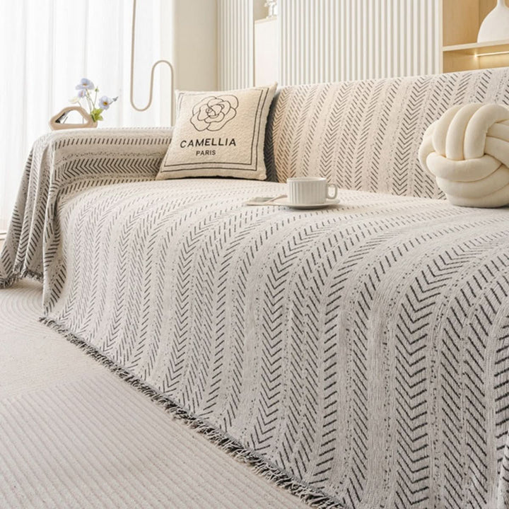 Scratch-resistant &amp; washable sofa cover made of chenille