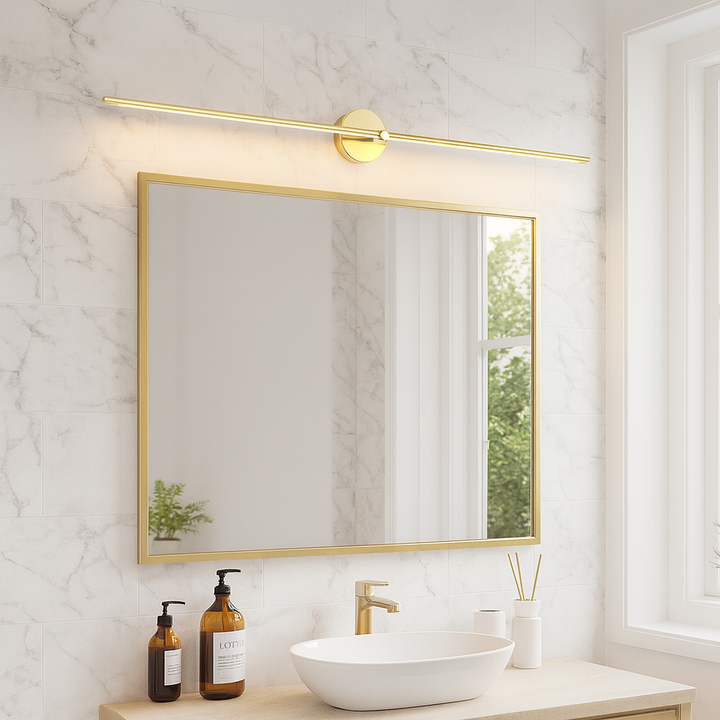 LED Bathroom Mirror Wall Lamp – Minimalist Wall Sconce with Warm Light, Aluminum 70/100/130 cm