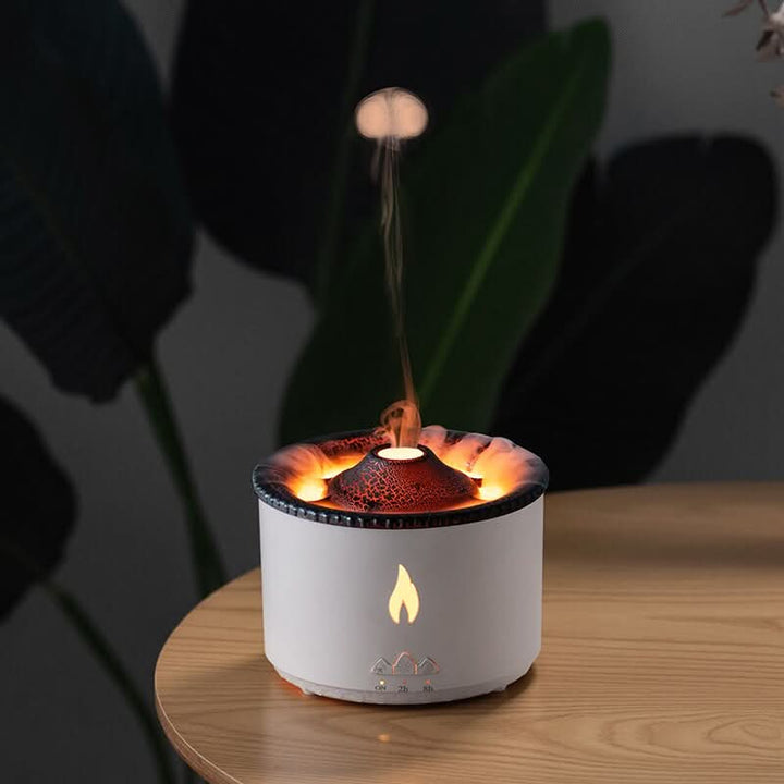 Aroma humidifier with flame effect &amp; night light for relaxation &amp; room fragrance