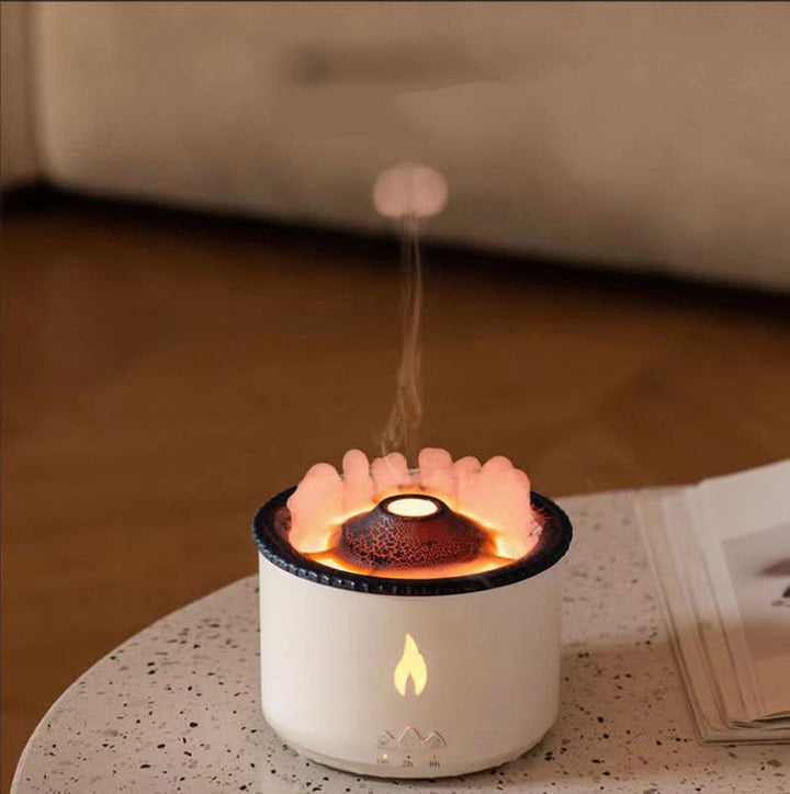 Aroma humidifier with flame effect &amp; night light for relaxation &amp; room fragrance