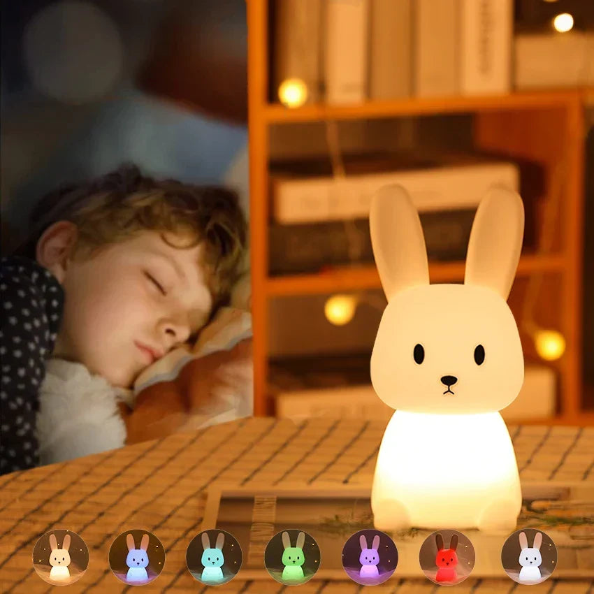 LED Night Light for Kids – Dimmable Night Lamp with -Design, USB Rechargeable, Touch Control |