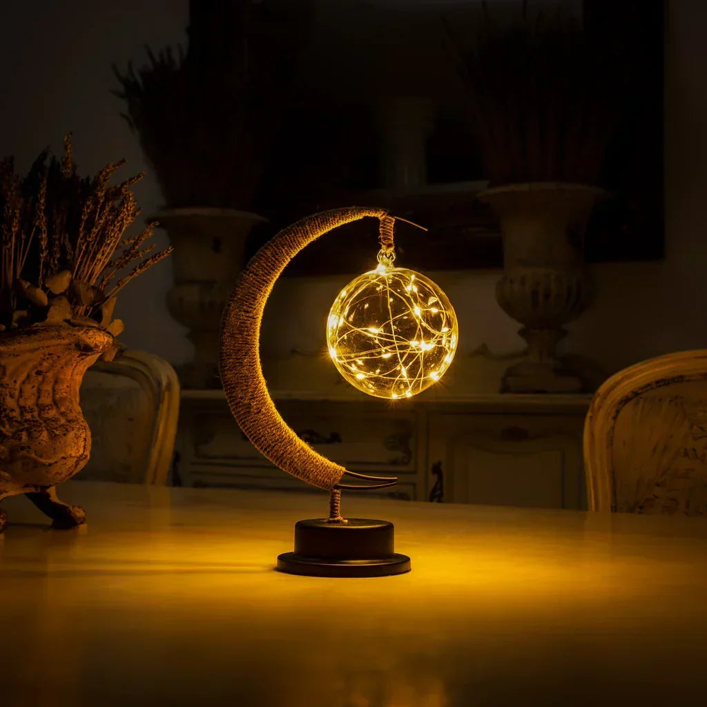 LED Lunar Lamp - Enchanted Moon Night Light for Bedroom, Nursery &amp; Home Decor