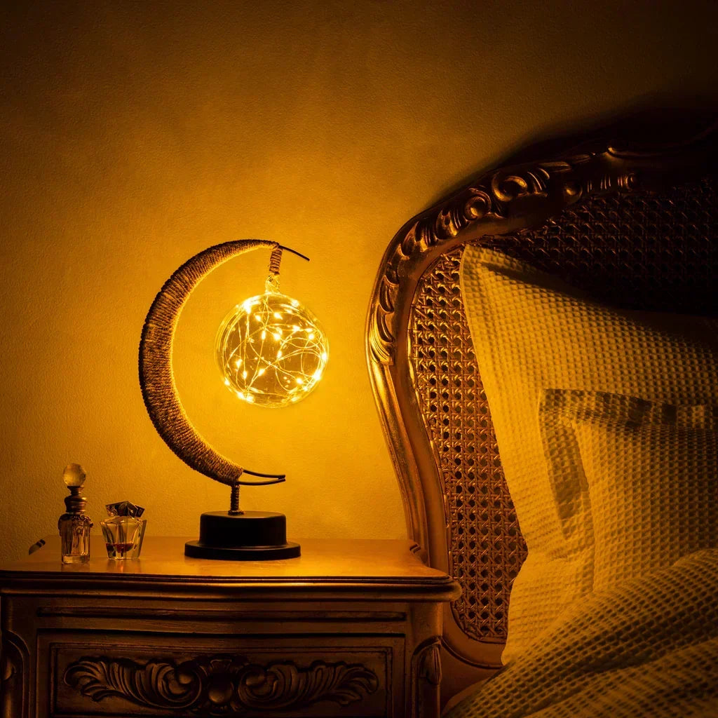 LED Lunar Lamp - Enchanted Moon Night Light for Bedroom, Nursery &amp; Home Decor