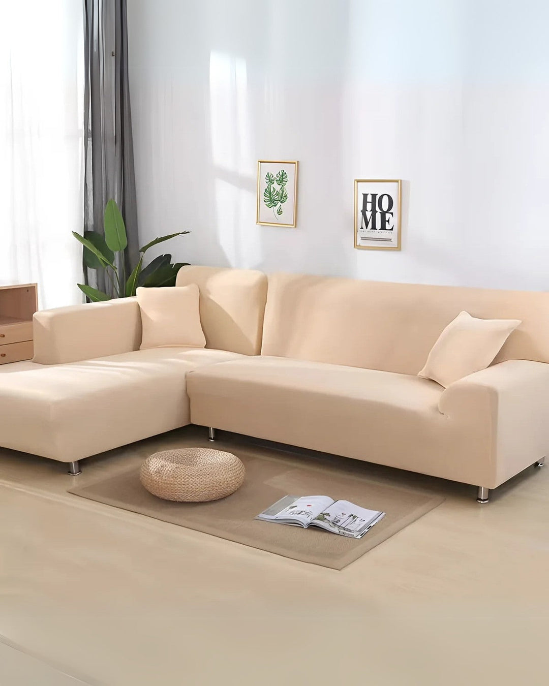 Elegant Modular Sofa Cover with Customizable Arrangement