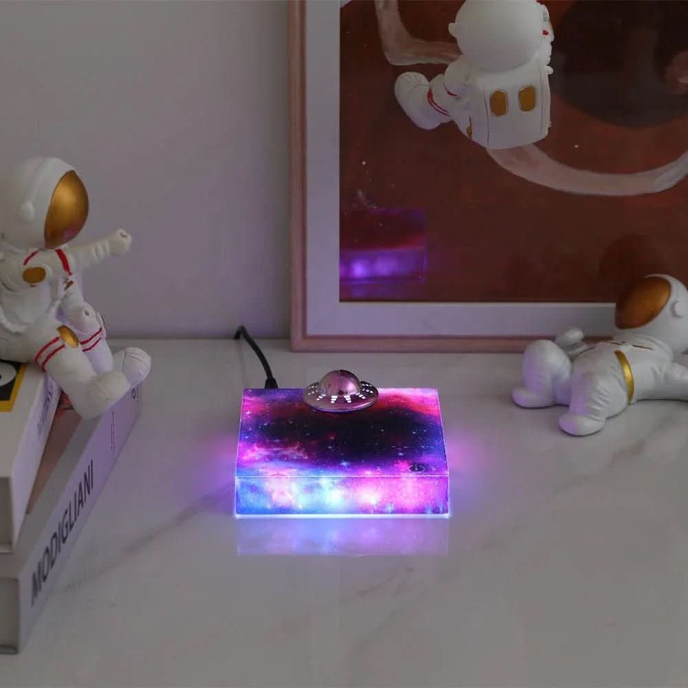 Magnetic LED Night Light with Floating Spaceship Design