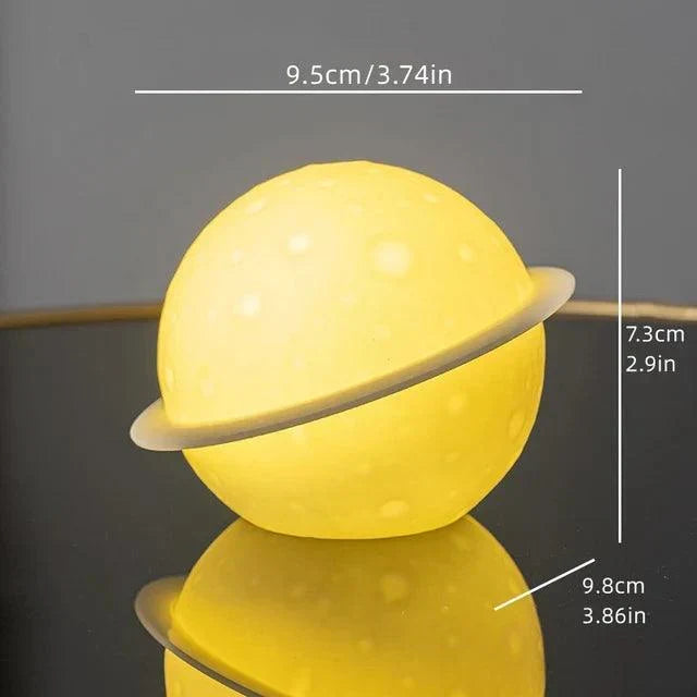 AstroLume Astronaut Sculpture with Planet Night Light | Modern Decorative Highlight | Environmentally Friendly PVC &amp; ABS | 9.8 x 12.1 cm