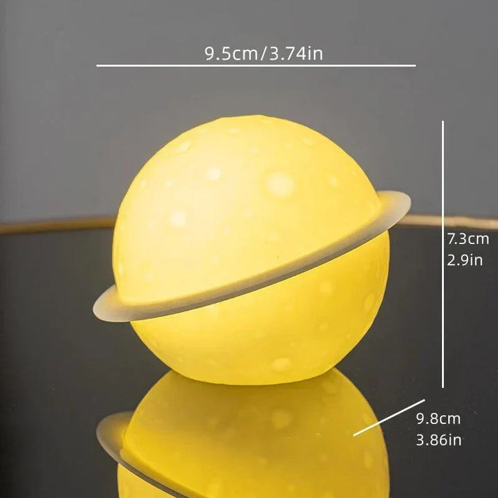 AstroLume Astronaut Sculpture with Planet Night Light | Modern Decorative Highlight | Environmentally Friendly PVC &amp; ABS | 9.8 x 12.1 cm