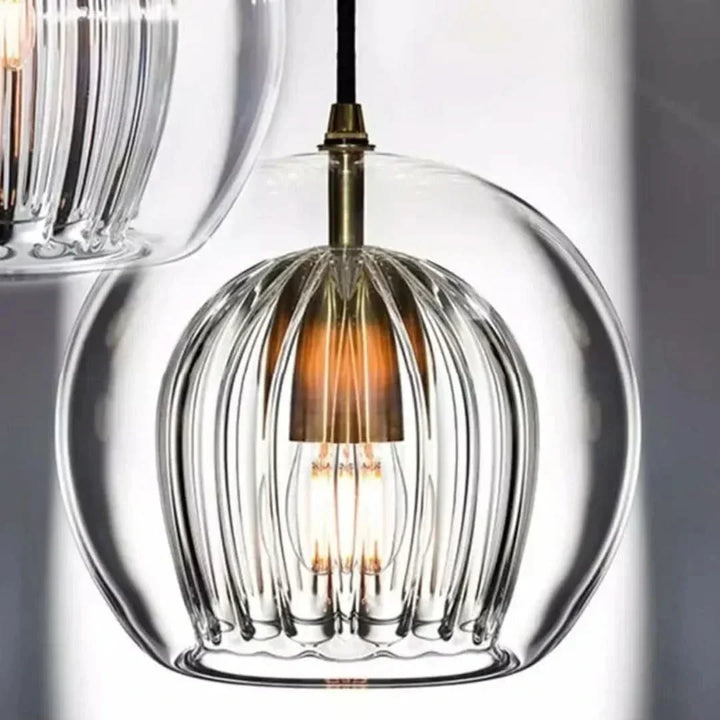 TimberGlow - Modern Glass Pendant Light