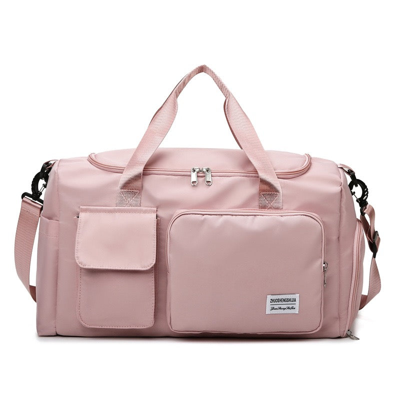 Multi-Pocket Travel Bag, Sports and Gym Duffle with Separate Shoe Compartment