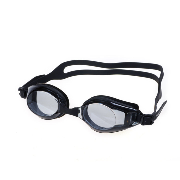 Sporty swimming goggles with mirrored lenses and ergonomic design