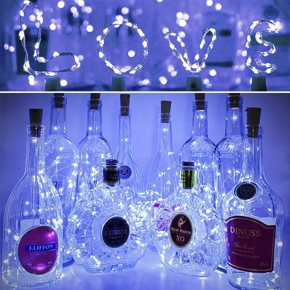 Led Bottle Light Cork Night Light DIY Decor |