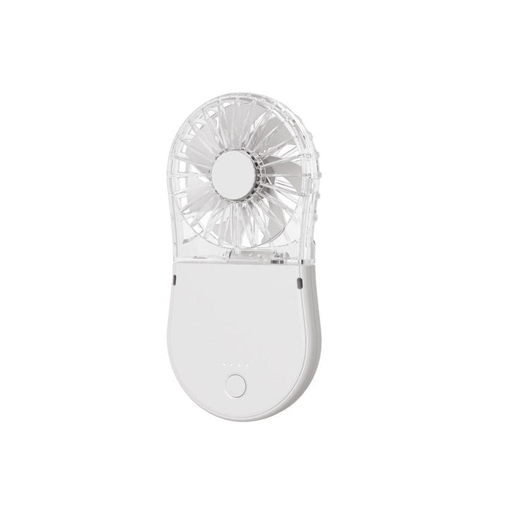 Unisex Portable Rechargeable Handheld Fan with Mirror