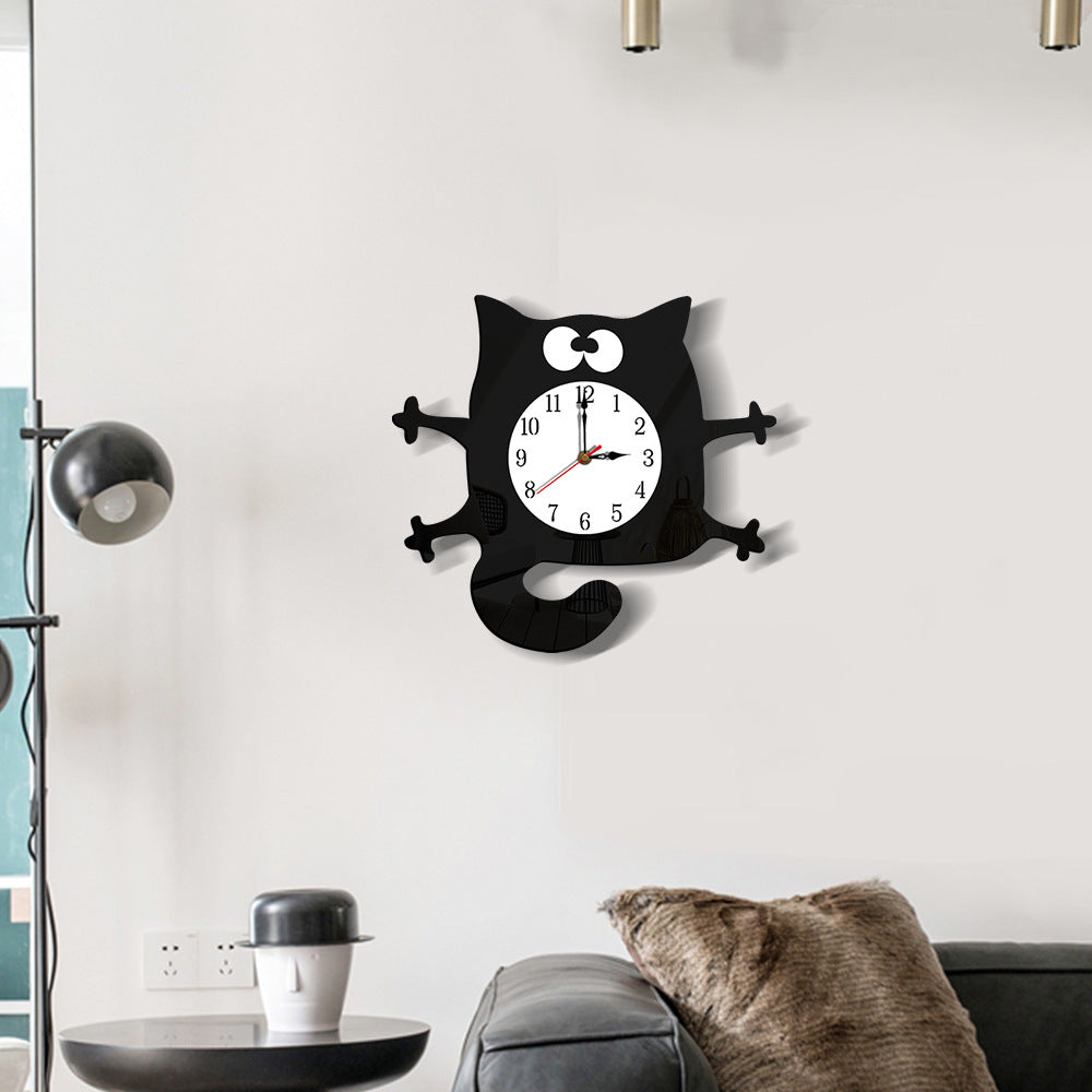 BowLift | Silent Cat Wall Decoration Clock for Children&