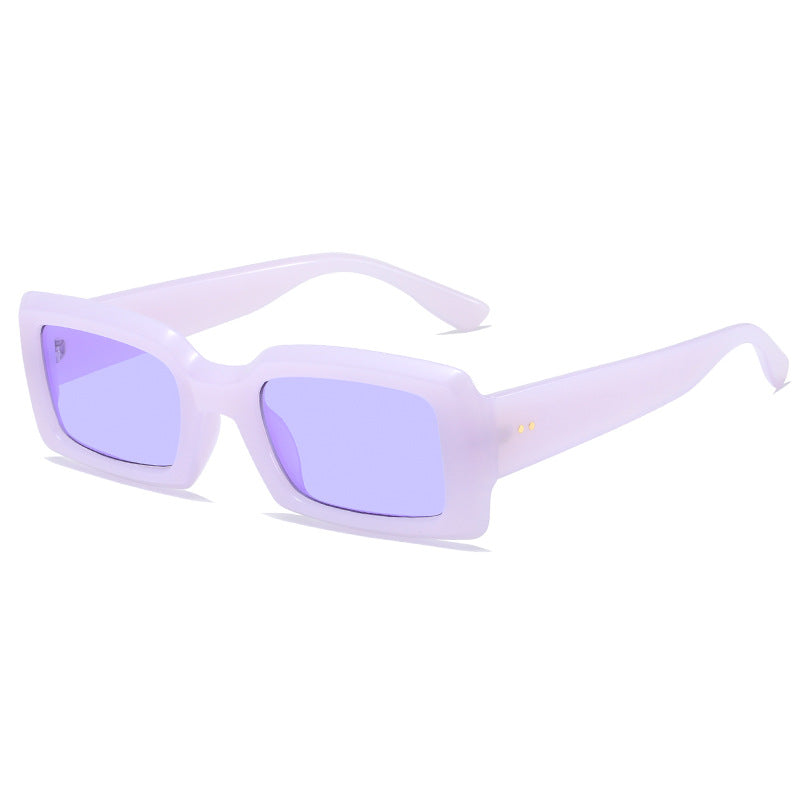 Ladies stylish square sunglasses with mirrored lenses
