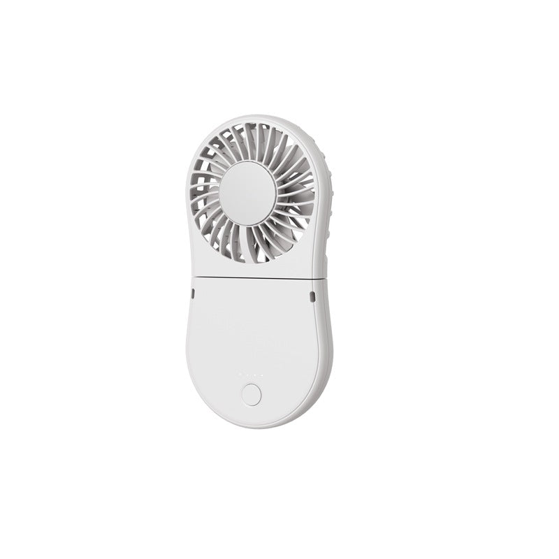 Unisex Portable Rechargeable Handheld Fan with LED Mirror