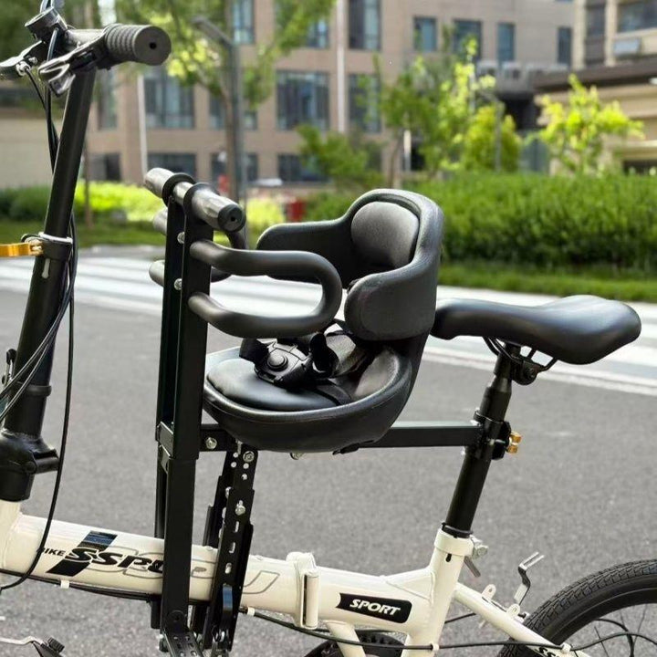padded child bike safety seat with high back and five-point harness Bowlift