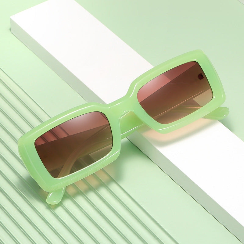 Ladies stylish square sunglasses with mirrored lenses