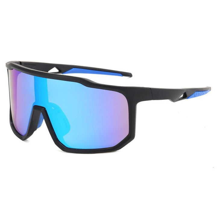 Ladies sporty racing sunglasses with wide field of view and modern mirrored lenses