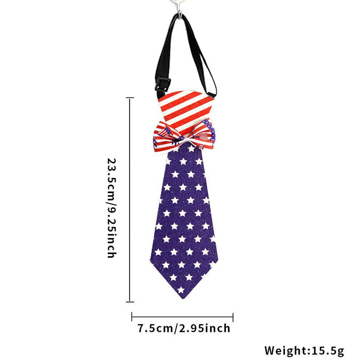 Unisex decorative pet tie with adjustable collar and bow accent Bowlift