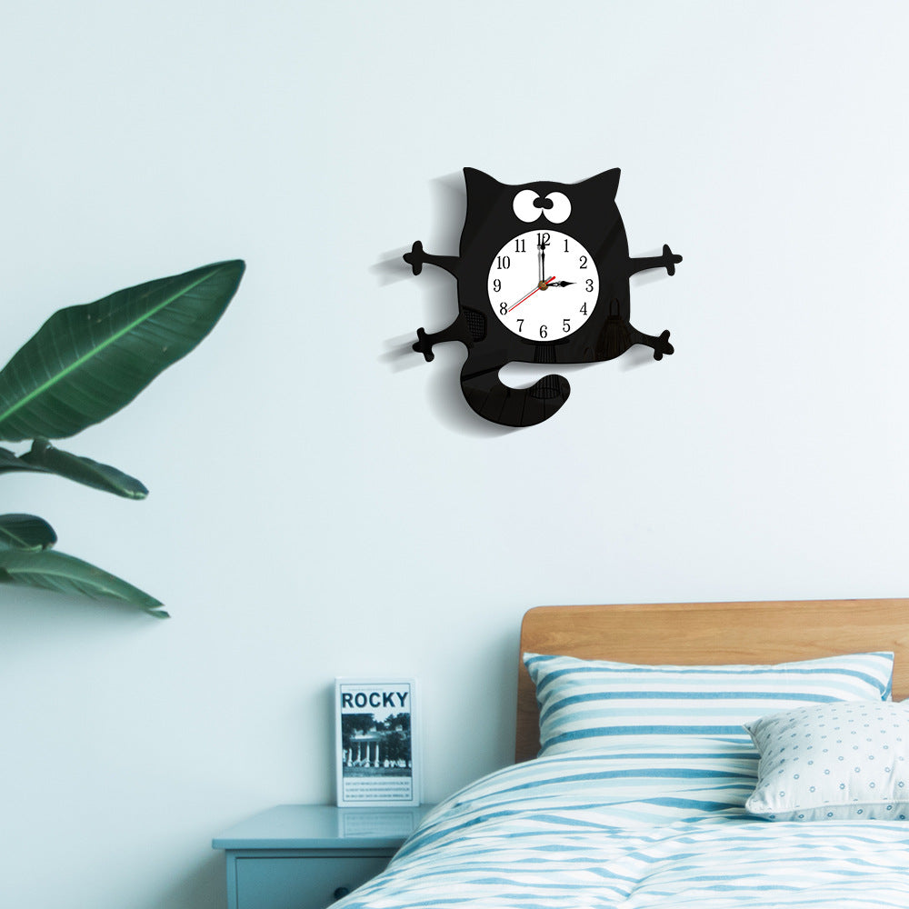 BowLift | Silent Cat Wall Decoration Clock for Children&