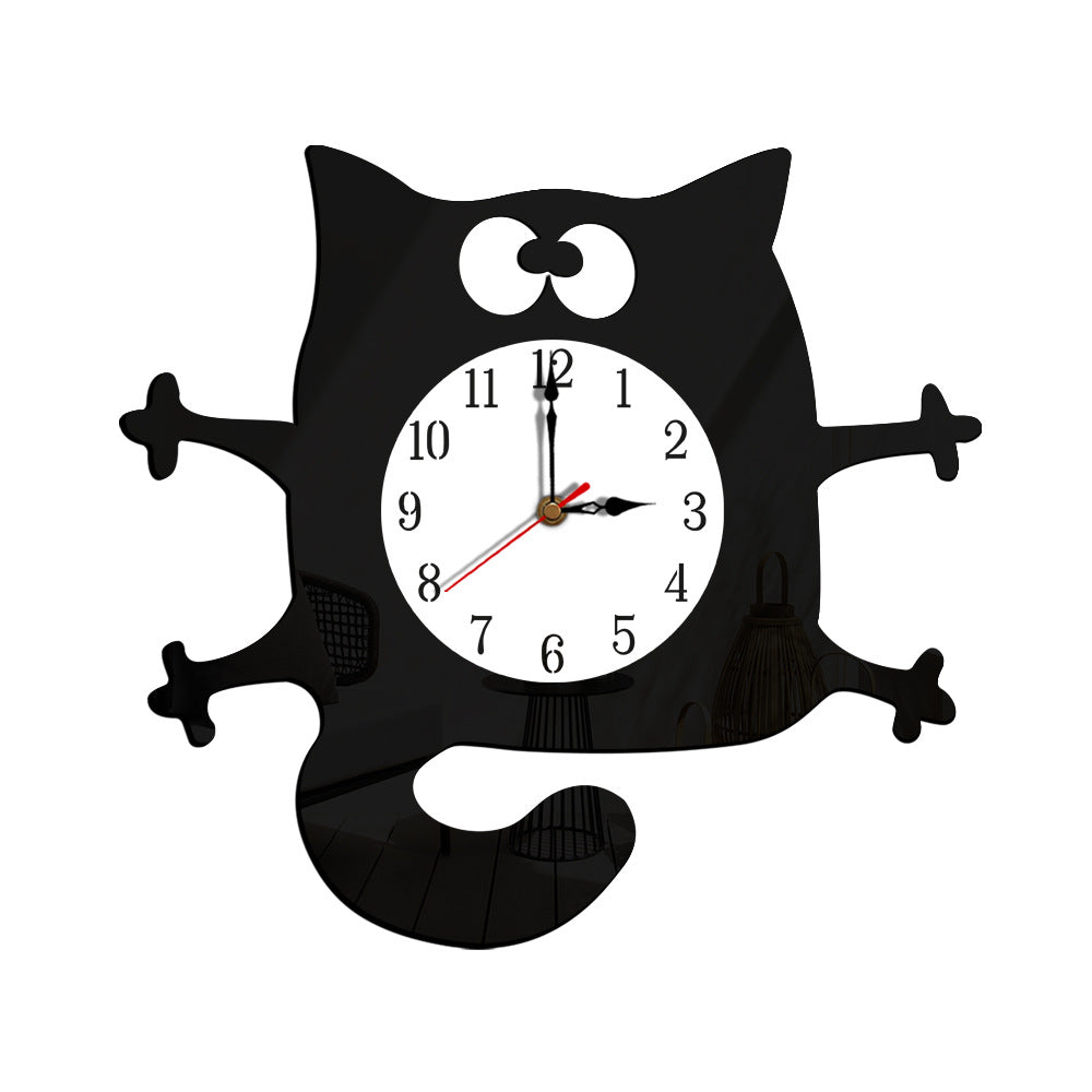 BowLift | Silent Cat Wall Decoration Clock for Children&