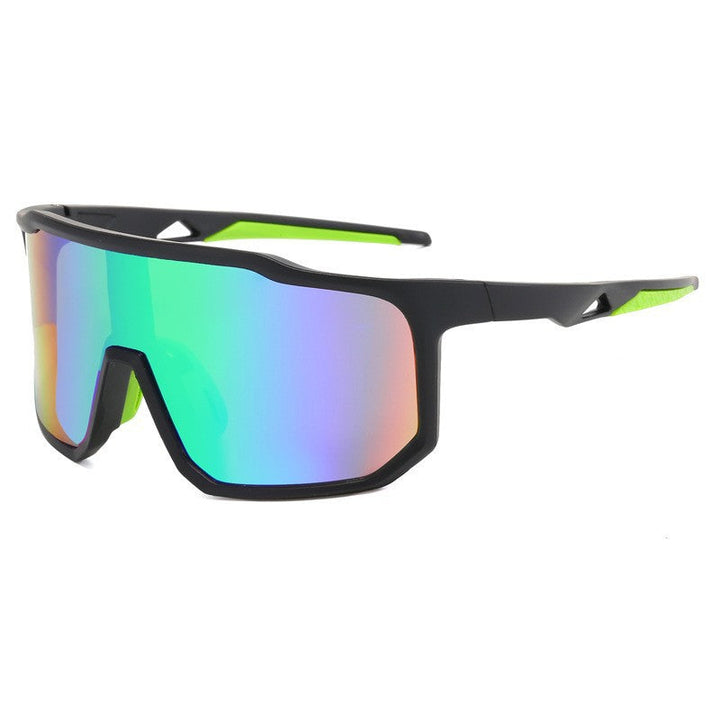 Ladies sporty racing sunglasses with wide field of view and modern mirrored lenses