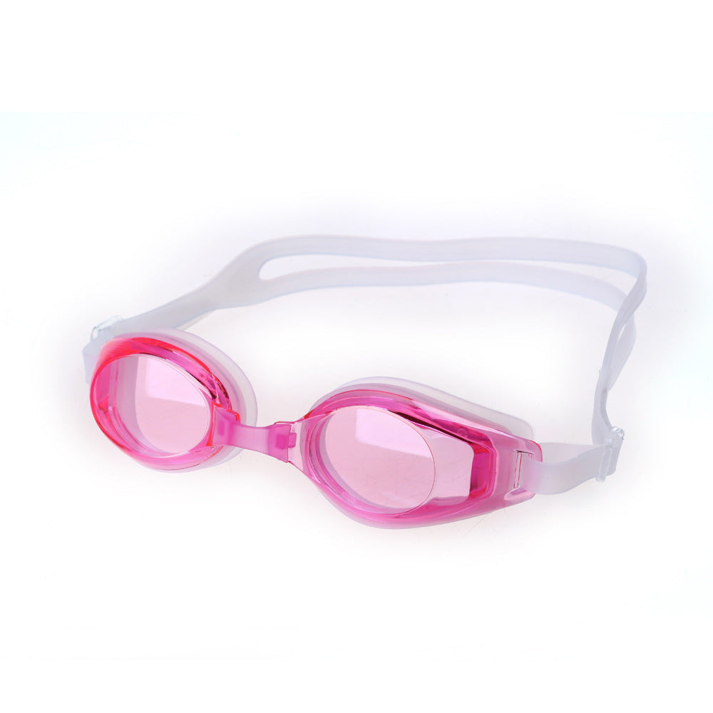 Sporty swimming goggles with mirrored lenses and ergonomic design
