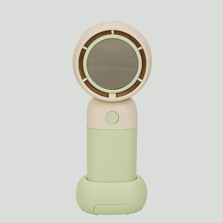 Women Portable Handheld Fan with Integrated Mirror