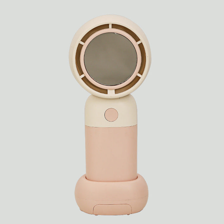 Women Portable Handheld Fan with Integrated Mirror