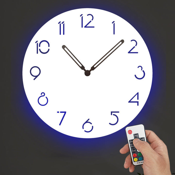 BowLift | Atmospheric LED Light Silent Wall Decor Clock