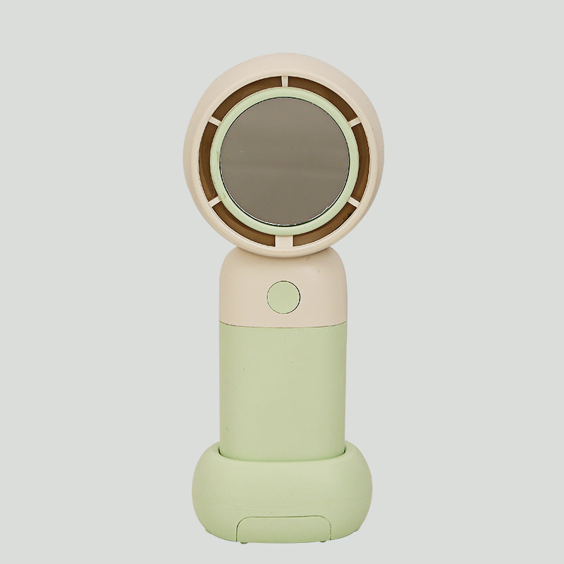 Women Portable Handheld Fan with Mirror