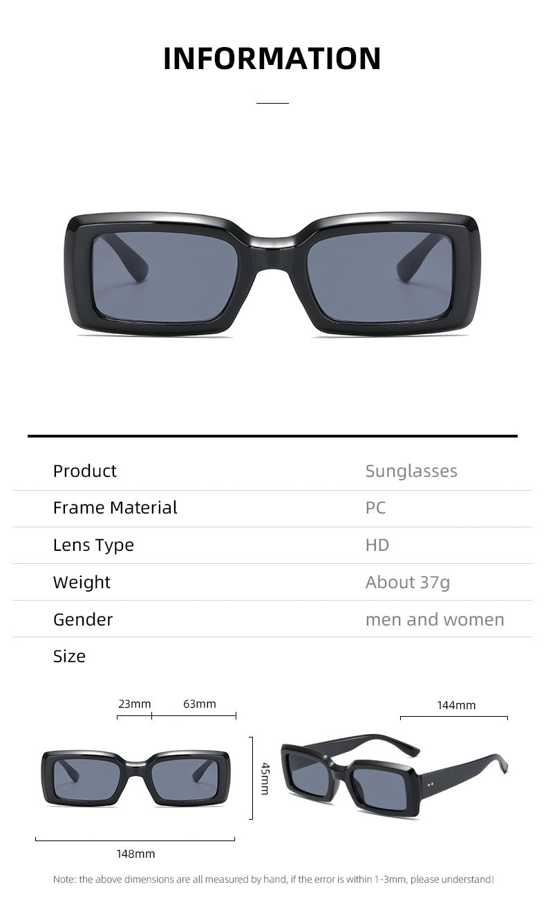 Ladies stylish square sunglasses with mirrored lenses