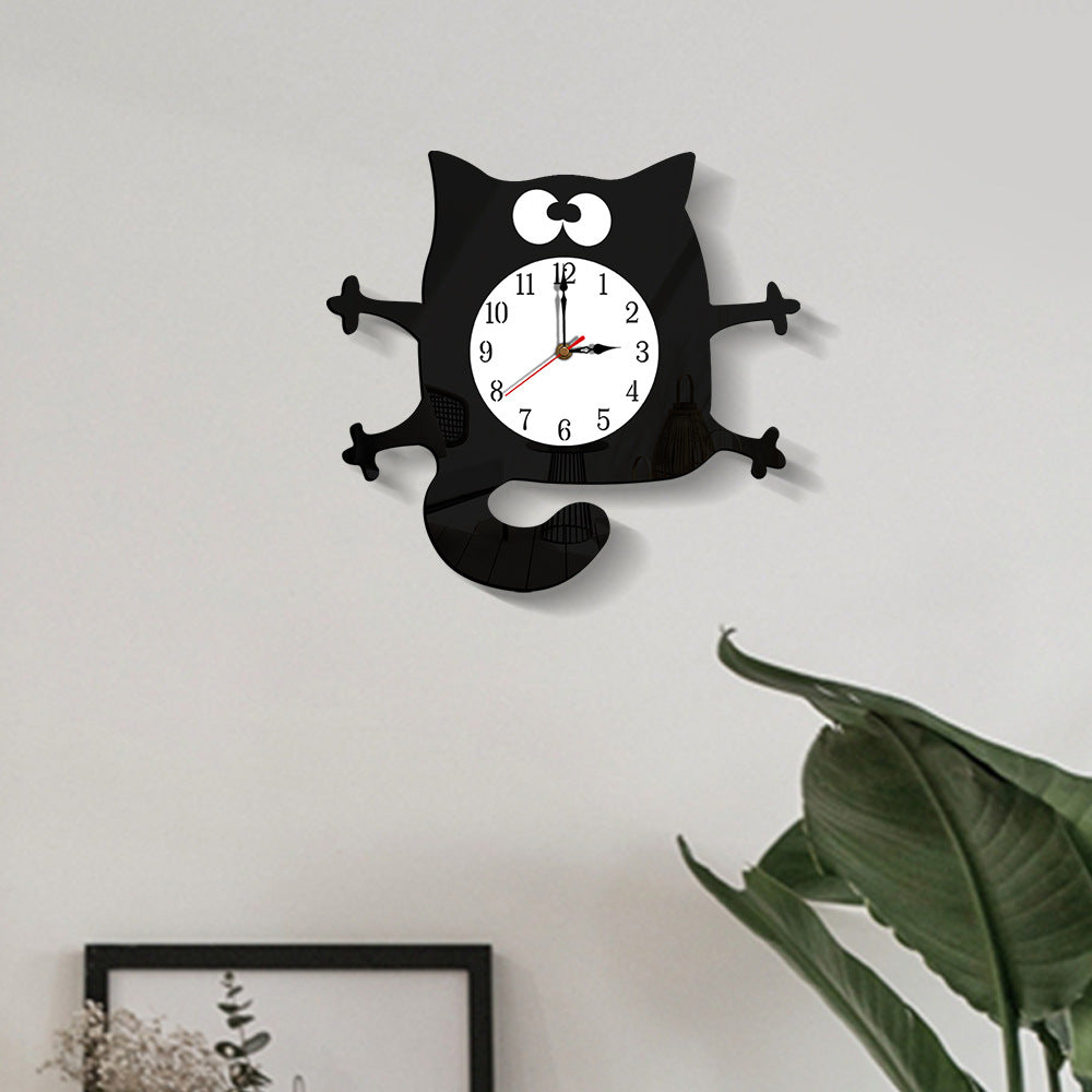 BowLift | Silent Cat Wall Decoration Clock for Children&
