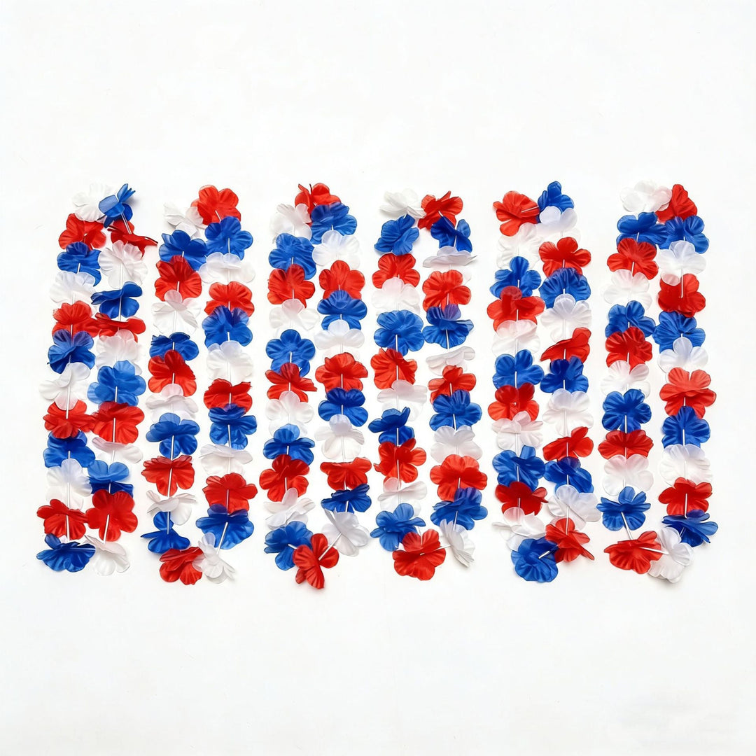 Unisex nan Hawaiian flower collar made of lightweight fabric flowers for party Luau Bowlift