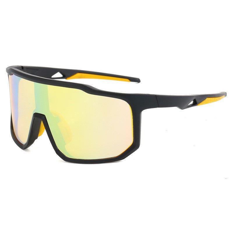 Ladies sporty racing sunglasses with wide field of view and modern mirrored lenses