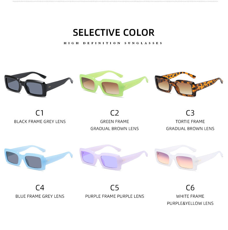 Ladies stylish square sunglasses with mirrored lenses