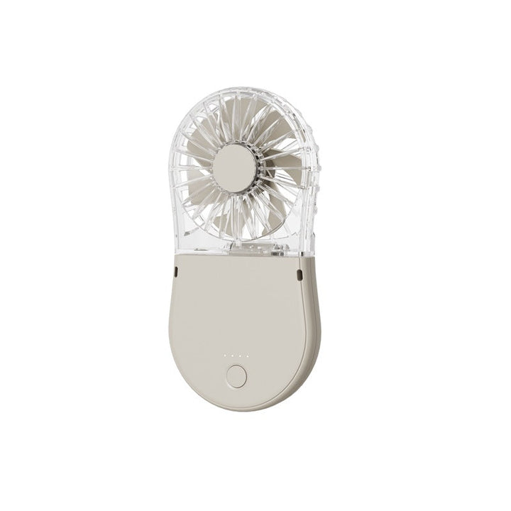 Unisex Portable Rechargeable Handheld Fan with Mirror