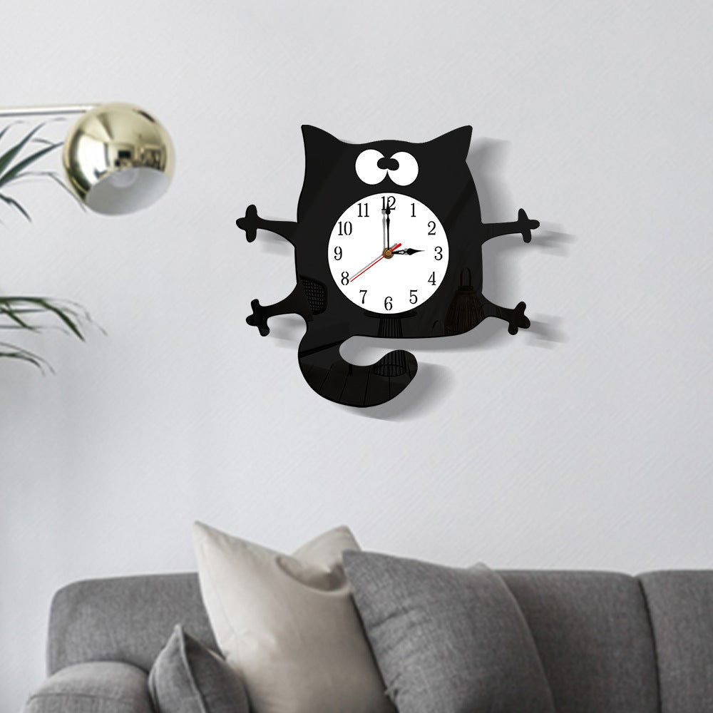 BowLift | Silent Cat Wall Decoration Clock for Children&