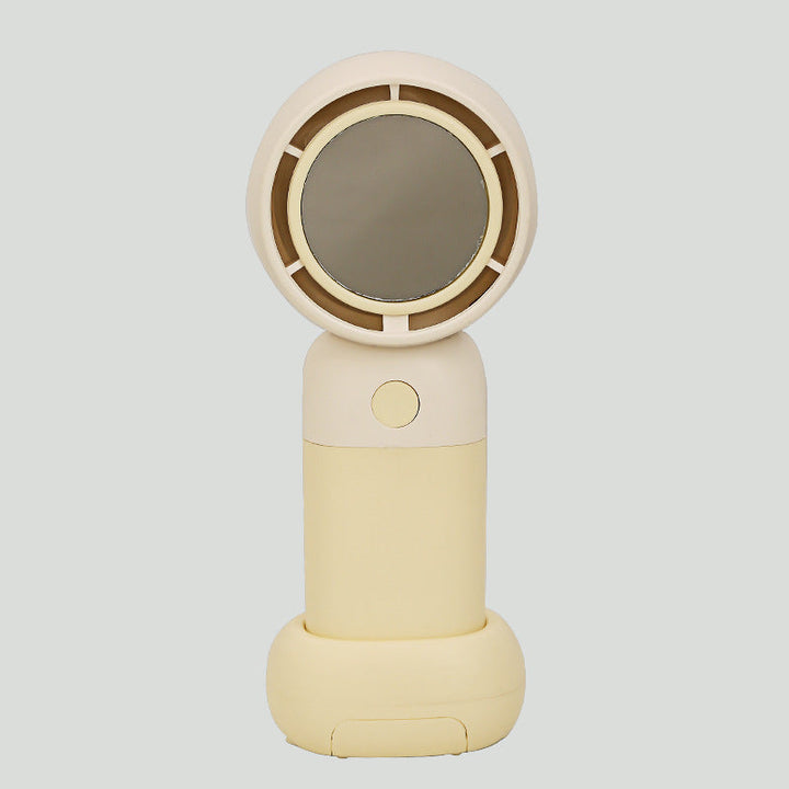 Women Portable Handheld Fan with Mirror