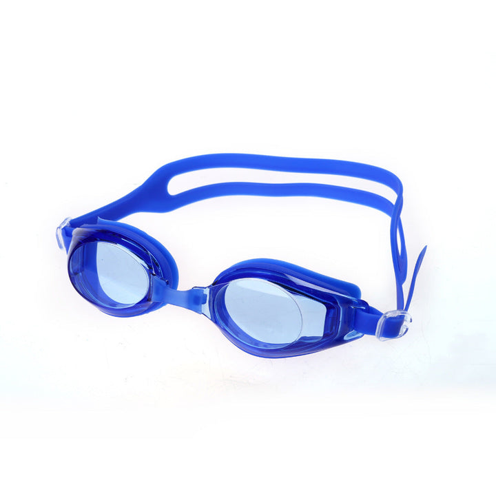 Sporty swimming goggles with mirrored lenses and ergonomic design