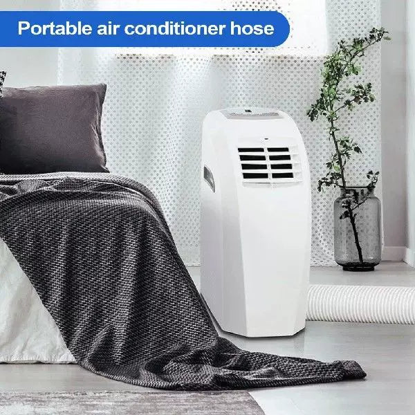 Unisex one size universal flexible corrugated exhaust hose for portable air conditioner with reinforced intake collar and extendable length Bowlift