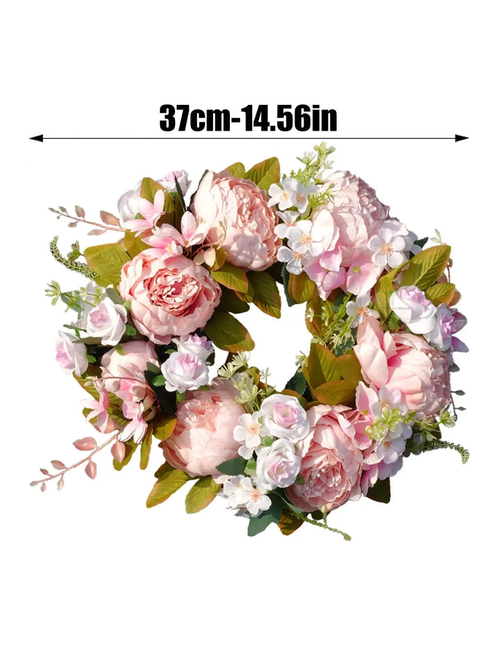 BowLift | Artificial Wreath - AutumnBloom - Outdoor &amp; Peonies - Cozy Autumn Decoration